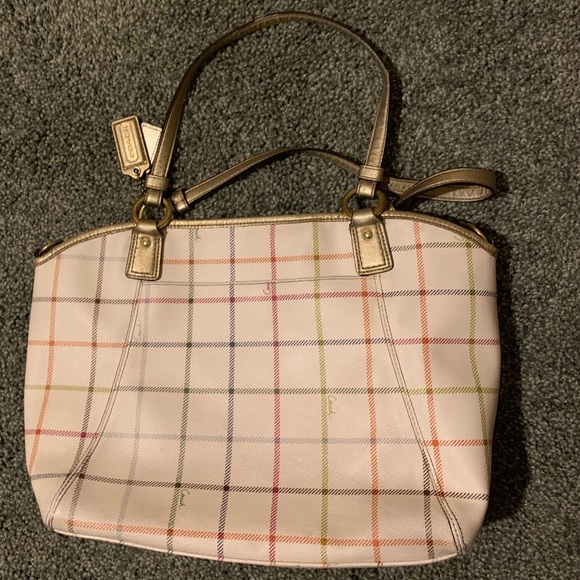 Authentic Coach Heritage Peyton Tattersall Purse - Picture 3 of 8